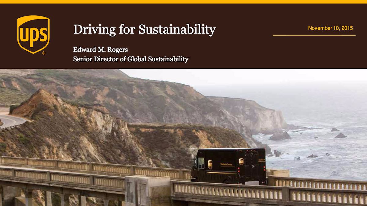 Driving for Sustainability