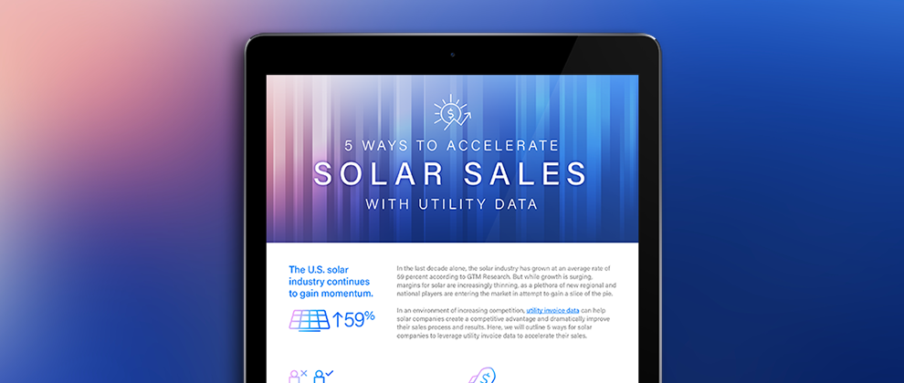 Header image for 5 ways to accelerate solar sales infographic
